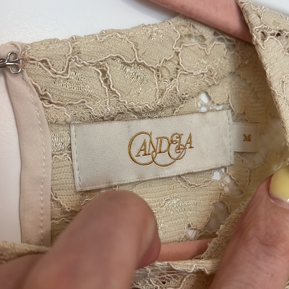 EUC Candela Crawley Top in Off-White Sz M - Picture 3 of 5